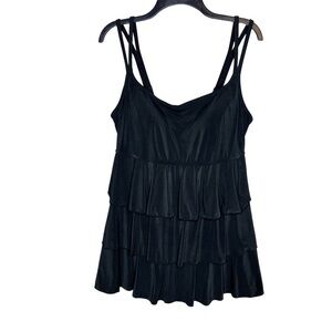 Inches Away Black Tiered One Piece Swimsuit